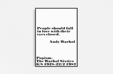 Cargar imagen en el visor de la galería, Andy Warhol - Eyes Closed