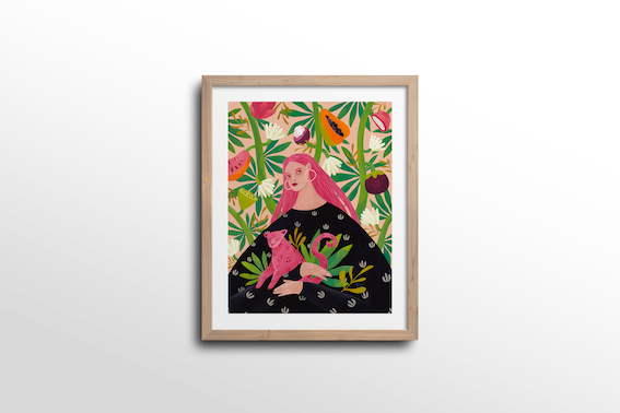 Ilustración Mujer Tropical